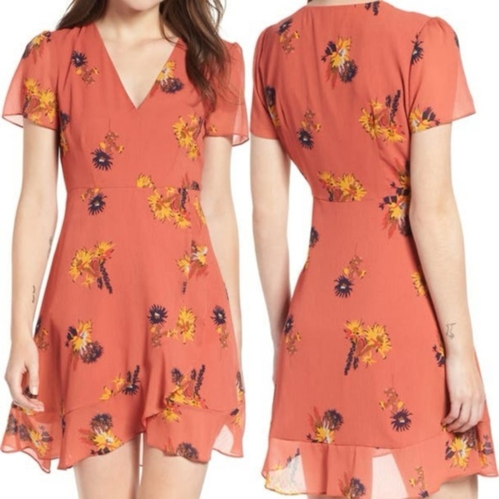 Madewell Posy Cactus Flower Mini Dress